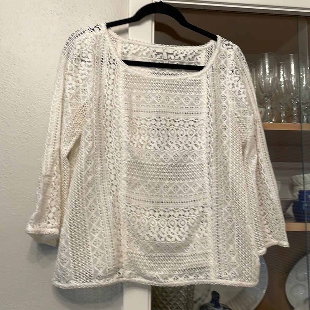 Joie lace crochet top